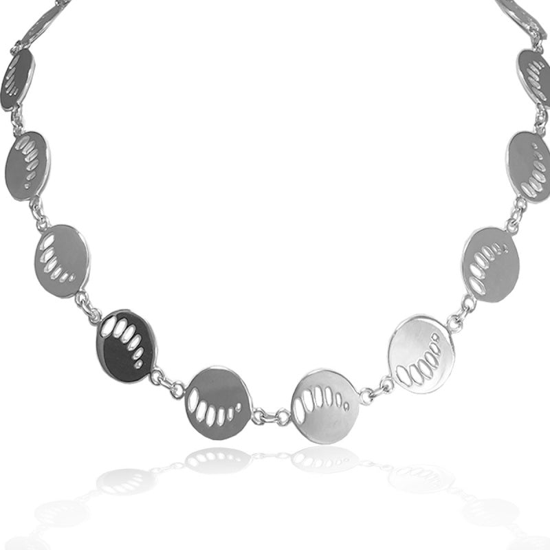 Gargantilla de plata 925 Coral artesanal — Luminé Zacatecas