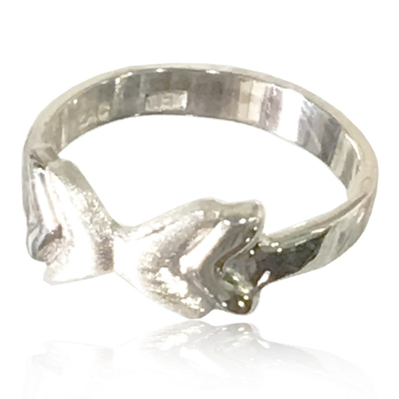 Anillo de plata 925 Flecha Doble artesanal — Luminé Zacatecas