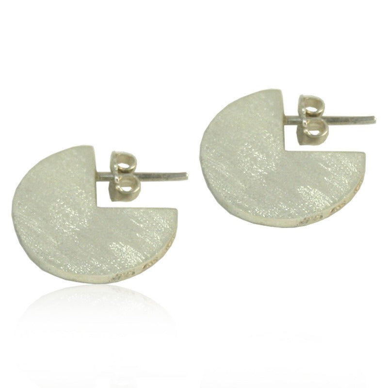 Aretes de plata 925 Botón Pacman artesanales — Luminé Zacatecas
