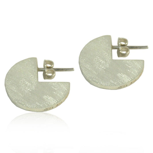 Aretes de plata 925 Botón Pacman artesanales — Luminé Zacatecas
