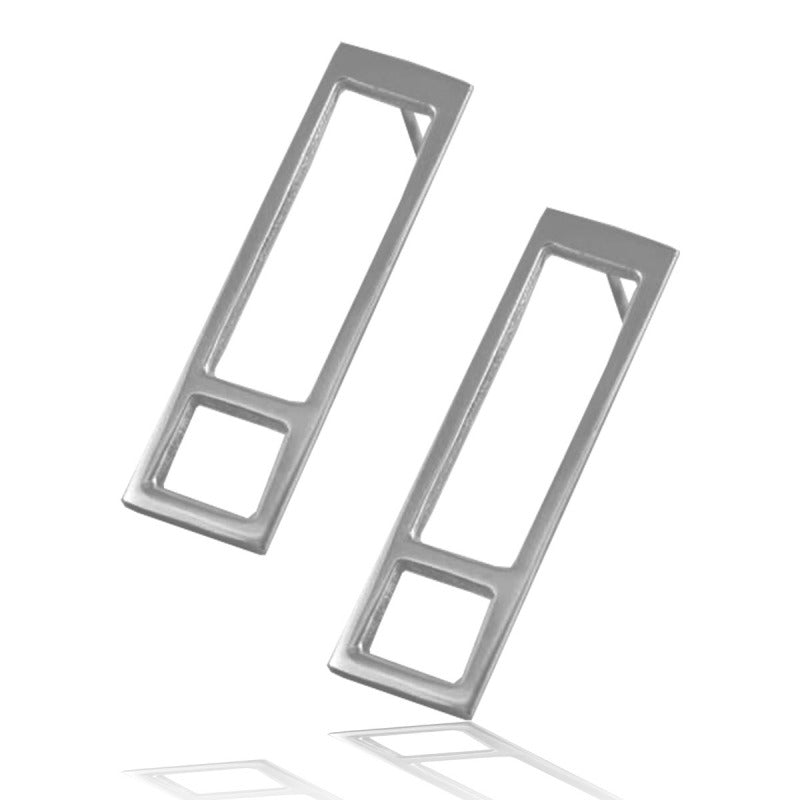 Aretes de plata 925 Colgante Ventana artesanales — Luminé Zacatecas