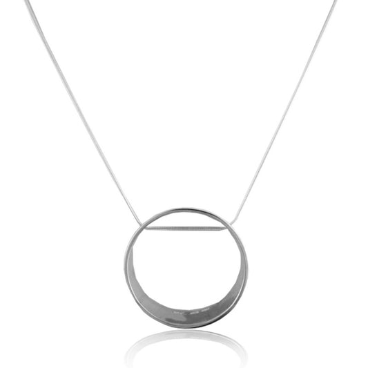 Collar de plata 925 Círculo artesanal — Luminé Zacatecas