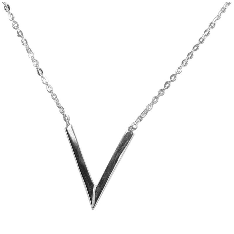 Collar de plata 925 V artesanal — Luminé Zacatecas
