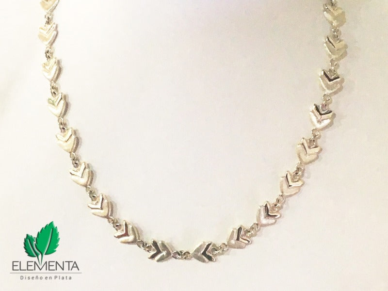 Gargantilla de plata 925 Flechas artesanal — Luminé Zacatecas