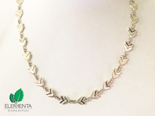 Gargantilla de plata 925 Flechas artesanal — Luminé Zacatecas