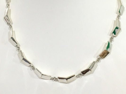 Gargantilla de plata 925 Zigzag artesanal — Luminé Zacatecas