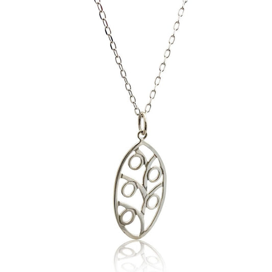 Dije de plata 925 Hoja artesanal — Luminé Zacatecas