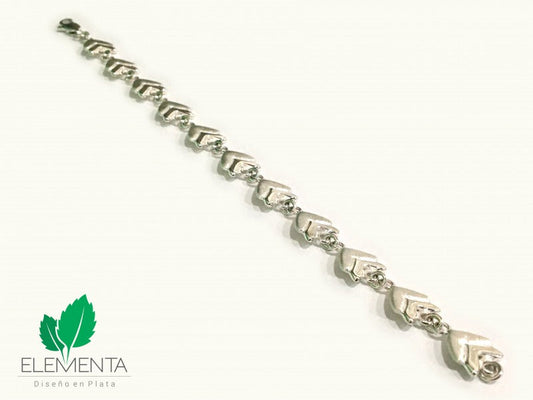 Pulsera de plata 925 Flechas artesanal — Luminé Zacatecas