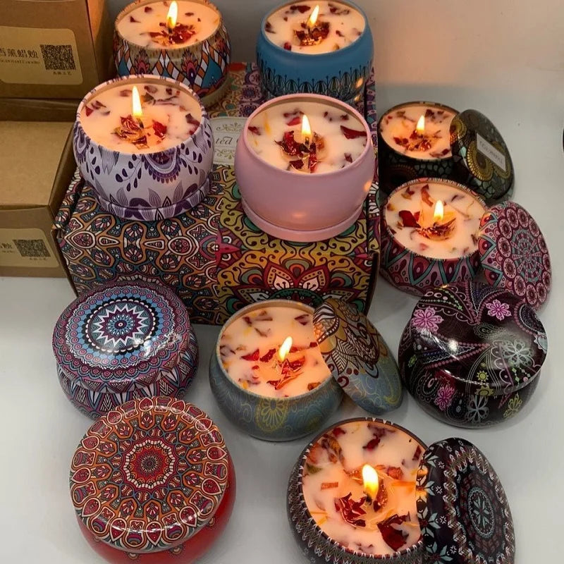 Velas aromáticas de Cera de Soya Decoración Vintage para Hogar y Bodas