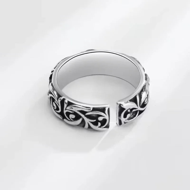 Anillo Vintage Gótico en Plata 925 Estilo Punk Unisex
