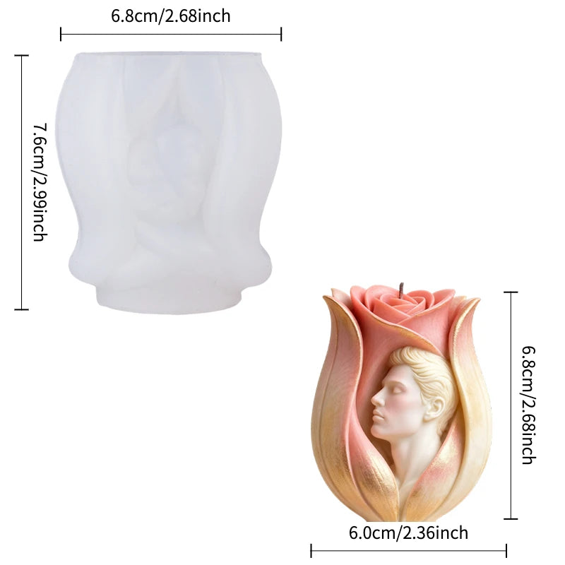 Moldes Artísticos para Velas de Pareja — Silicona Premium | Decoración de Lujo y Regalo Romántico para San Valentín