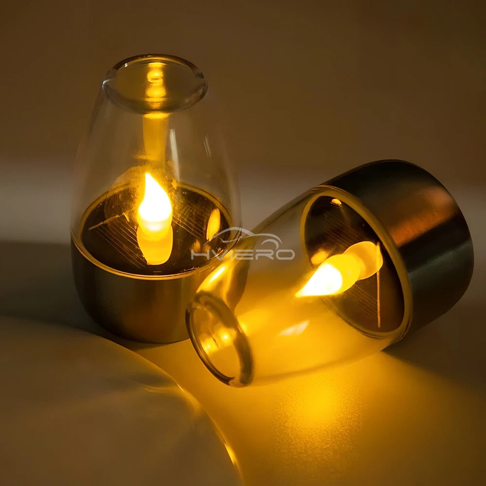 Velas LED Solares Recargables Decoración para Jardín y Eventos