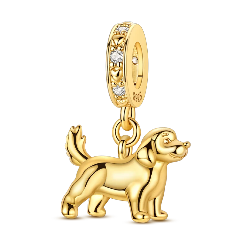 Dije Niña con Perro — Plata de Ley 925 Certificada GDTC | Colgante Artesanal para Pulseras DIY