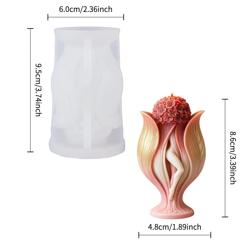 Moldes Artísticos para Velas de Pareja — Silicona Premium | Decoración de Lujo y Regalo Romántico para San Valentín