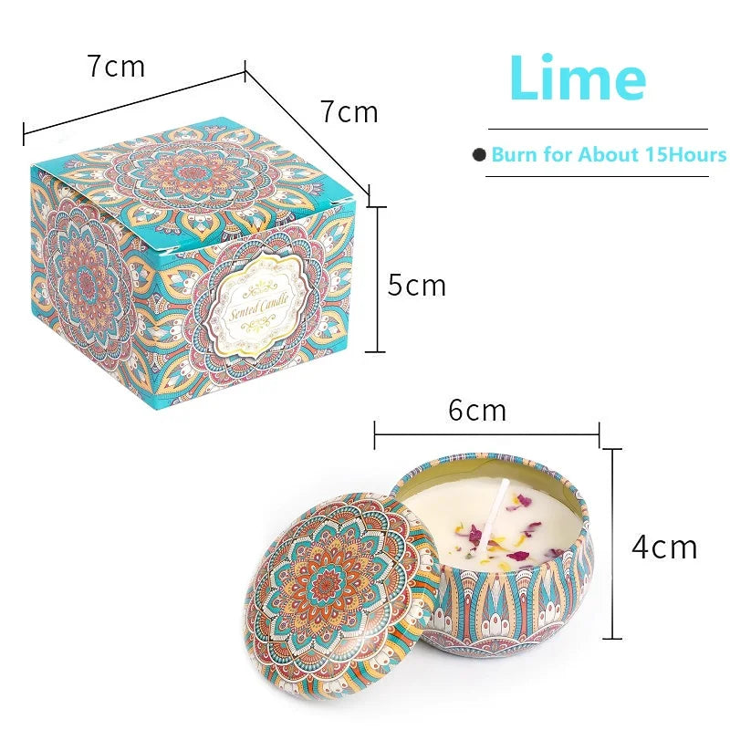 Velas aromáticas de Cera de Soya Decoración Vintage para Hogar y Bodas