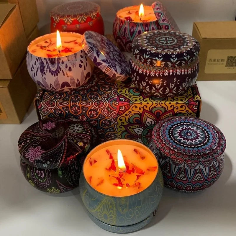 Velas aromáticas de Cera de Soya Decoración Vintage para Hogar y Bodas