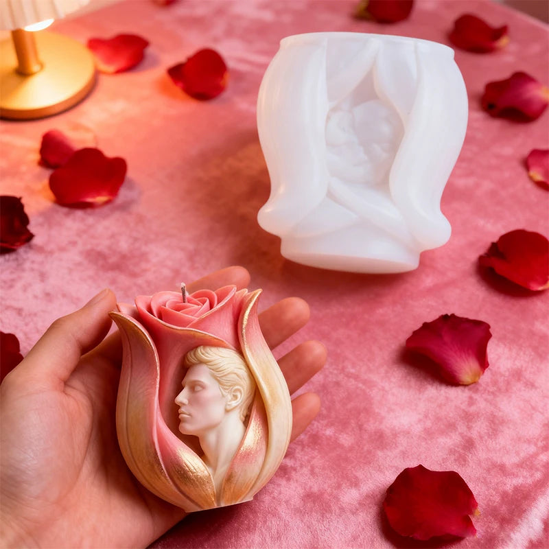 Moldes Artísticos para Velas de Pareja — Silicona Premium | Decoración de Lujo y Regalo Romántico para San Valentín